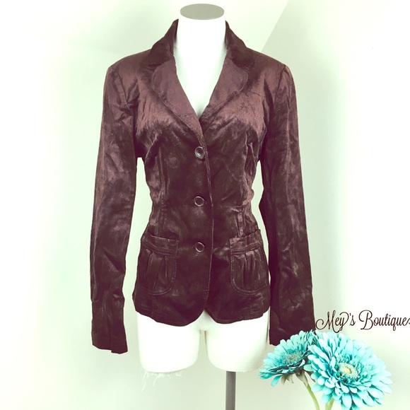 Jackets & Blazers - ⭐️Velvet Stunning Brown Blazer Size Medium⭐️